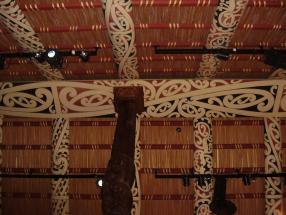 dak in het Maori ontmoetingshuis