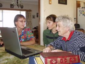 Suzanne, Michelle en tante Betty